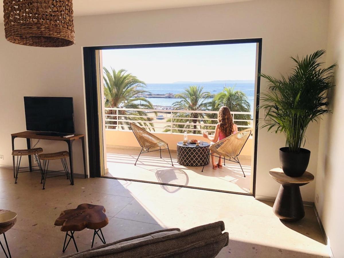 Appartement T3 Lumineux Traversant Totalement Neuf En Face De La Plage Front De Mer Vue Sur Les Iles Vue Mer Panoramique Assuree Residence De La Plage Centre Ville Du Lavandou 3Eme Etage Avec Ascenseur Appartement T3 เลอลาวองดูว์ ภายนอก รูปภาพ